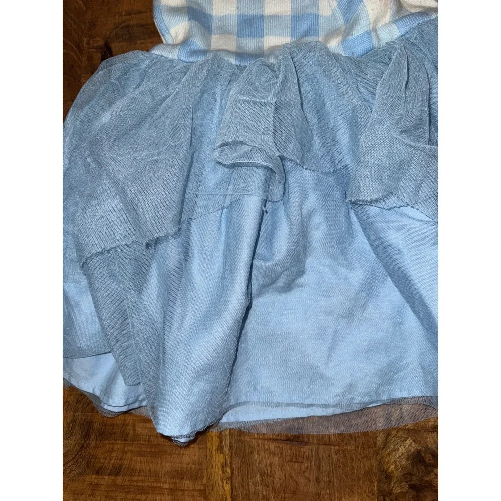 Wizard of Oz Dorothy Gingham Knit Tulle Dress Blue White 5T FL2483479ZO